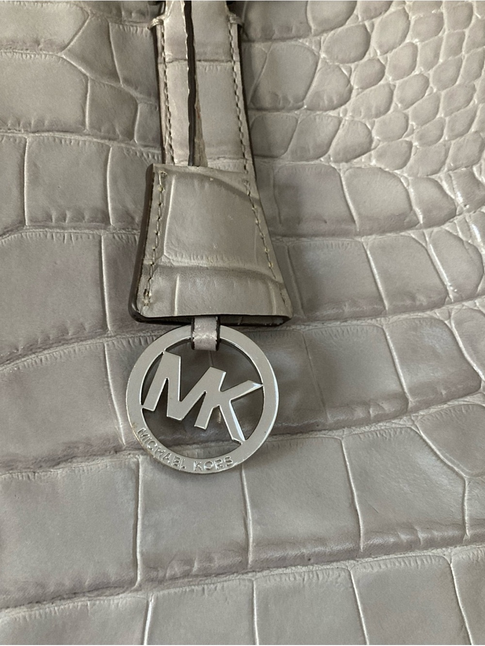 🤩MK💎Dillon Croc Satchel🖤luxury tote🖤MICHAEL KORS Tote work bag travel bag EUC - Picture 8 of 11